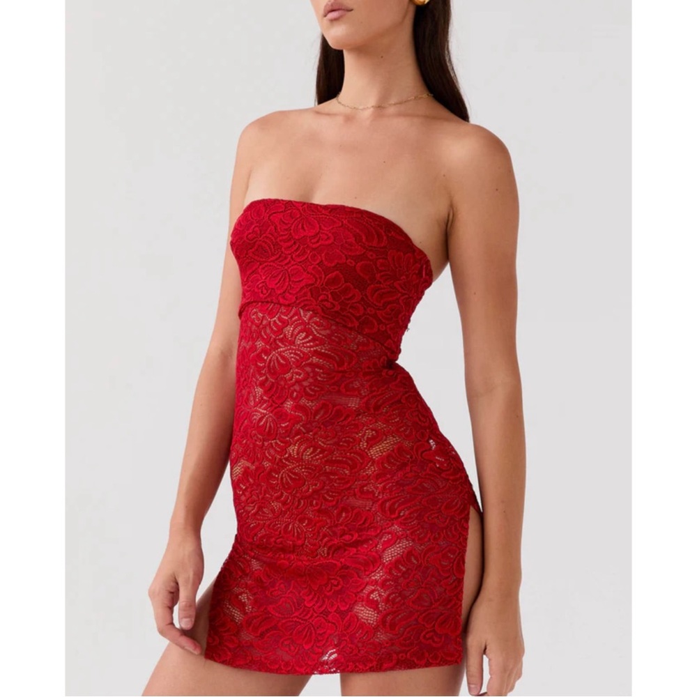 PepperMayo Delilah Lace Tube Dress